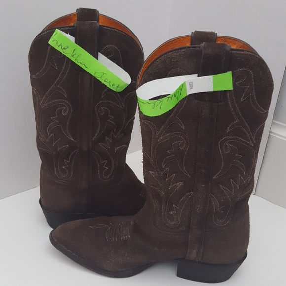 🛑SOLD🛑Frye brown suede western cowboy boots 8 - Picture 5 of 8